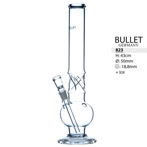 Bulllet – GlasBong Zylinder Bauch+ Eis 823